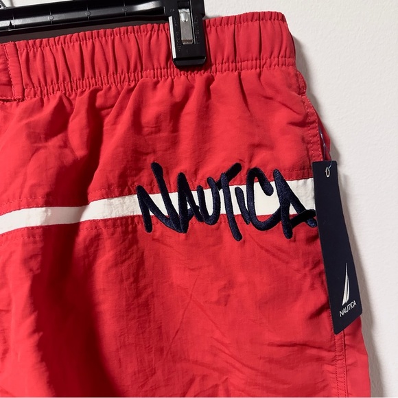 Nautica Swim Trunks Grouper Orange Shorts Men’s Size XL NWT Y2K Athletic Sporty - Picture 3 of 16